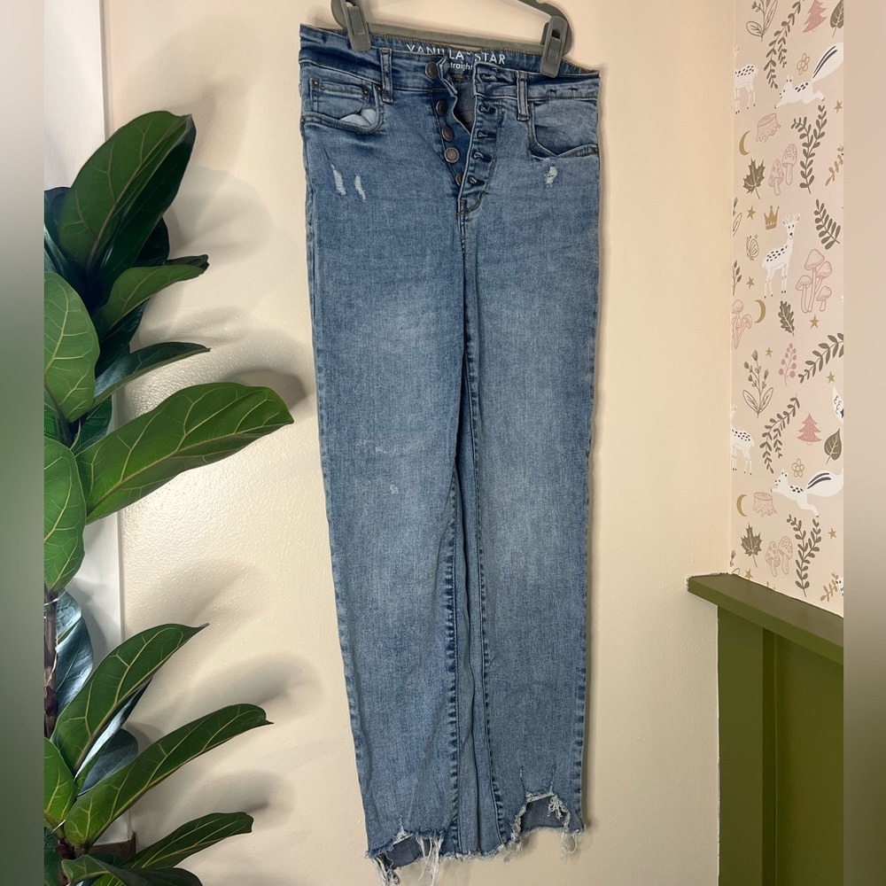 Slim straight jeans